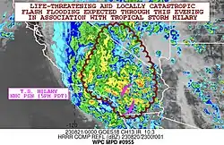 The Weather Prediction Center discusses the potential of flash flooding