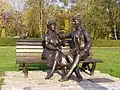 One of the many sculptures within Silesian Park