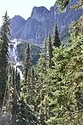 Wedgemount Falls seen from the hike to Wedgemount Lake