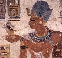 colorful fresco in a tomb