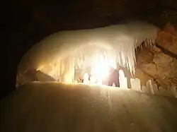 Ice formations.