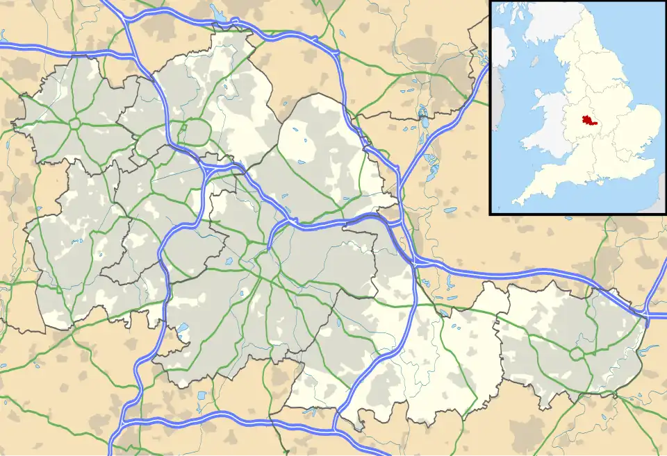 Dudley is located in the West Midlands