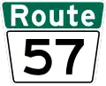 Route 57 marker