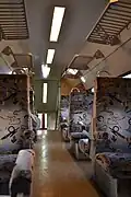 Interior of the upper deck of a modernised Bmnopux-type carriage (May 2012)