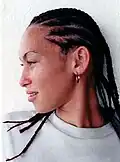Image 13Jamaican woman with cornrows, 2002. (from 2000s in fashion)