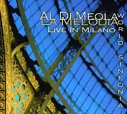 Close-up of Al Di Meola playing an acoustic guitar, with warm lighting.