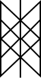 "Web of Wyrd", a modern day symbol first appearing in Helrunar: A Manual of Rune Magick (1993, Mandrake of Oxford), by German occultist Jan Fries.