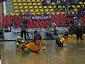 Team defending and preparing to throw, Bangkok (January 1999)