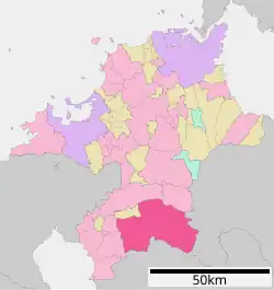 Location of Yame