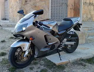 Ram-air intake below the headlight of a Kawasaki ZX-12R