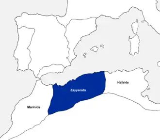 The kingdom of Tlemcen at the beginning of the 14th century.[1]