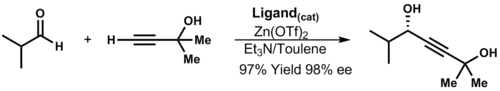 Synthesis of zinc propargylic alcohols