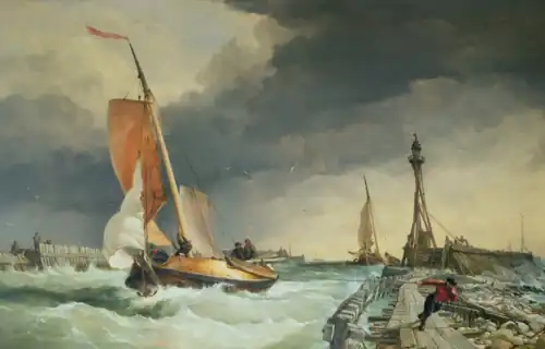 Zuyder Zee Botter, Returning to Port by Edward William Cooke