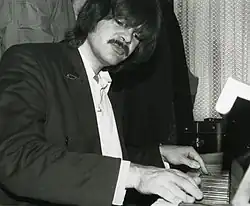 Zwingenberger at the funeral service for Champion Jack Dupree, January 1992 in Hanover, Germany