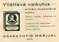 Leijona Pastille advertisement from 1930s